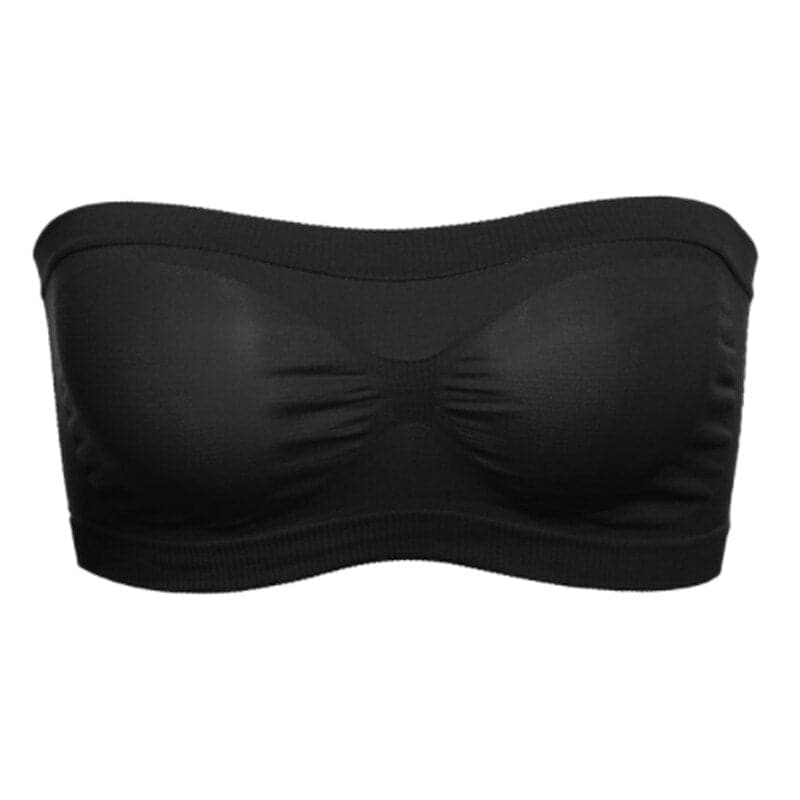 parine.pl Bielizna > Biustonosz > Bandeau Czarny / L Biustonosz Bandeau Z Ozdobnym Tyłem
