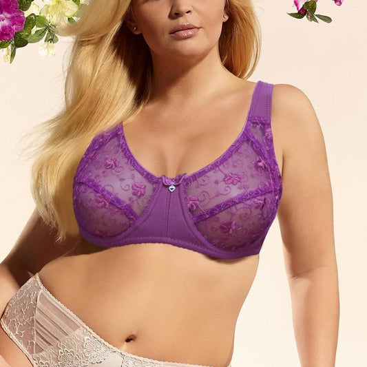 Biustonosz Plus Size Z Koronkowymi Elementami - Parine
