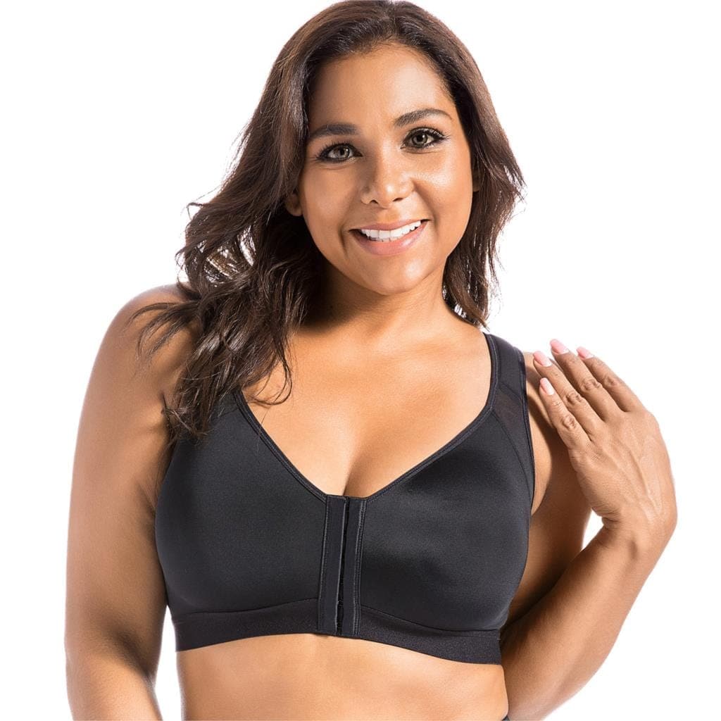 parine.pl Bielizna > Biustonosz > Plus Size Bra Czarny / B / 75 Biustonosz Plus Size Zapinany Z Przodu