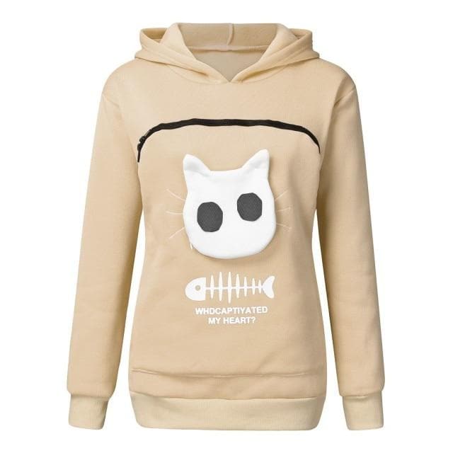 parine.pl Odzież > Bluza Beżowy / L Bluza Z Dużą Kieszenią
