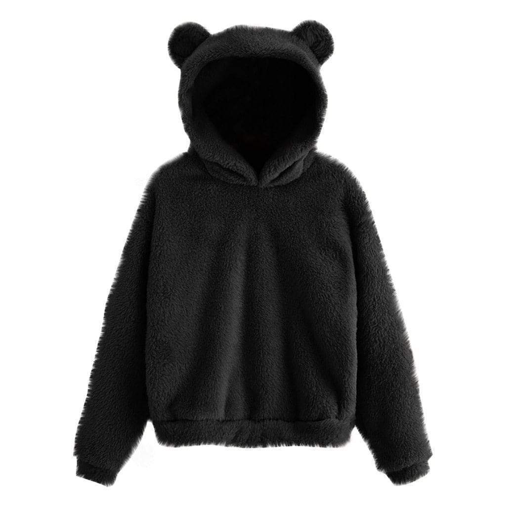 parine.pl Odzież > Bluza Czarny / XXL Bluza Z Uszami