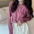 parine.pl Odzież > Bluzka long sleeve Różowy / Uniwersalny Bluzka Oversize Z Długim Rękawem