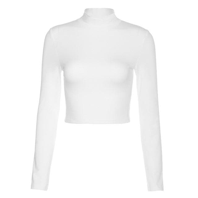 parine.pl Odzież > Bluzka long sleeve Biały / L Bluzka Z Gołymi Plecami