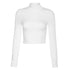 parine.pl Odzież > Bluzka long sleeve Biały / L Bluzka Z Gołymi Plecami