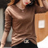 parine.pl Odzież > Bluzka long sleeve Brązowy / XXL Bluzka Zapinana Na Guzik