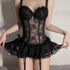 parine.pl Bielizna > Elegancka > Body koronkowe Czarny / L Body Ze Spódniczką