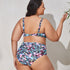 parine.pl Damskie Plus Size Bikini W Kwiaty