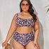 parine.pl Wzór 1 / 4XL Damskie Plus Size Bikini W Kwiaty