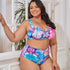parine.pl Wzór 2 / 4XL Damskie Plus Size Bikini W Kwiaty