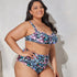 parine.pl Wzór 3 / XXL Damskie Plus Size Bikini W Kwiaty