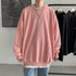 parine.pl Różowy / 4XL Długa I Luźna Bluza Męska
