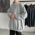 parine.pl Szary / 4XL Długa I Luźna Bluza Męska