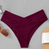 parine.pl 211 Ciemnoczerwony / S Dół Bikini W Kształcie Litery "V"