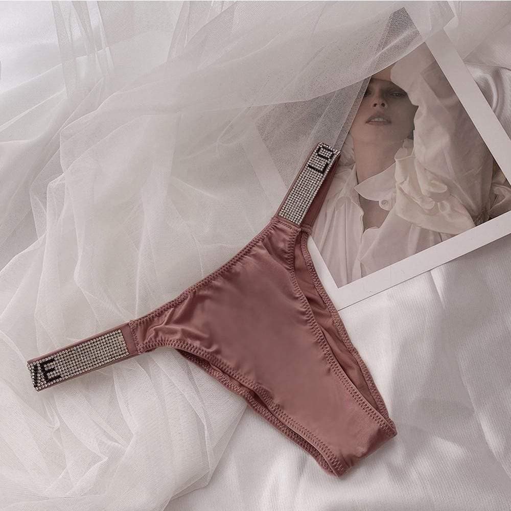 parine.pl 211 Różowy / M Dół Bikini Z Wysokim Stanem I Wyciętymi Bokami