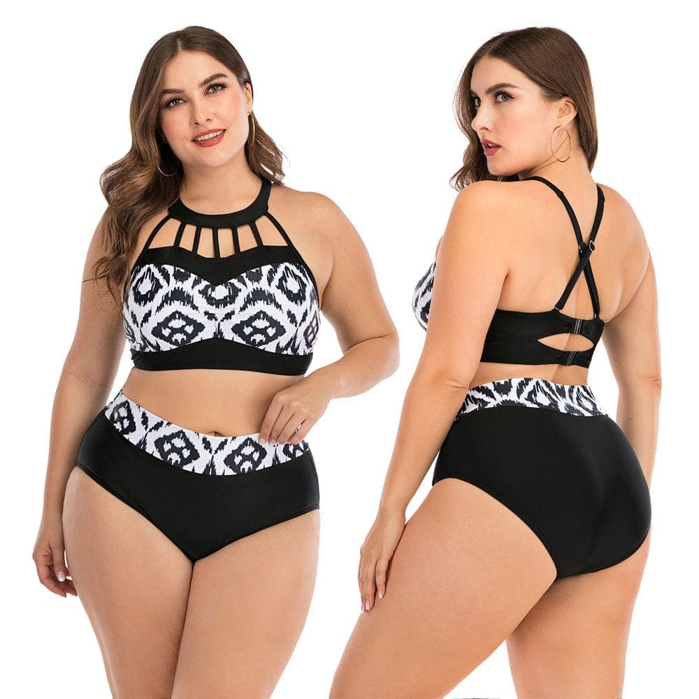 parine.pl Wzór 2 / L Dwuczęściowe Wzorzyste Plus Size Bikini