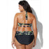 parine.pl 211 Dwuczęściowy Strój Kąpielowy Plus Size W Kwiaty