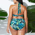parine.pl 211 Dwuczęściowy Strój Kąpielowy Plus Size W Kwiaty