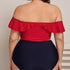 parine.pl 211 Dwuczęściowy Strój Kąpielowy Plus Size Z Falbanką