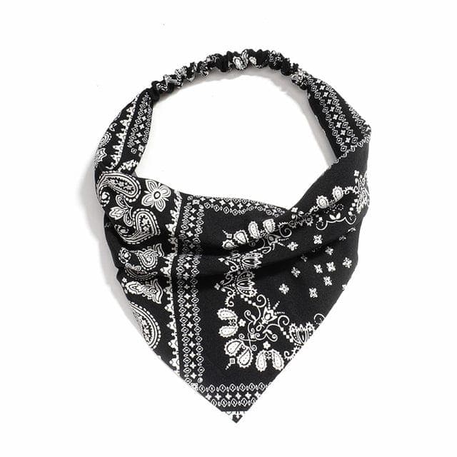 parine.pl Czarny Elastyczna Wzorzysta Bandana