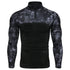 parine.pl Czarny / XXL Elastyczny Longsleeve Męski W Stylu Wojskowym