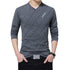 parine.pl Ciemnoszary / L Elastyczny Longsleeve Męski Z Bawełny