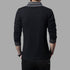 parine.pl Elegancki Bawełniany Longsleeve Męski Z Dekoltem W Serek