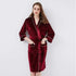 parine.pl 2302 Czerwony / L Elegancki Szlafrok Do Kolan