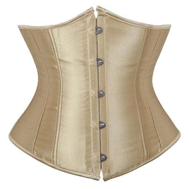 parine.pl Bielizna > Elegancka > Gorset koronkowy Beżowy / S Gorset Bez Biustonosza
