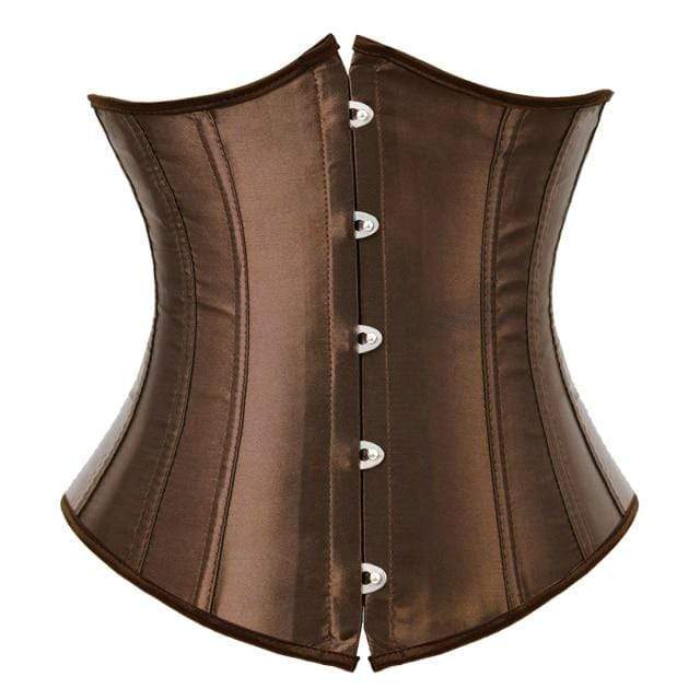 parine.pl Bielizna > Elegancka > Gorset koronkowy Brązowy / 3XL Gorset Bez Biustonosza