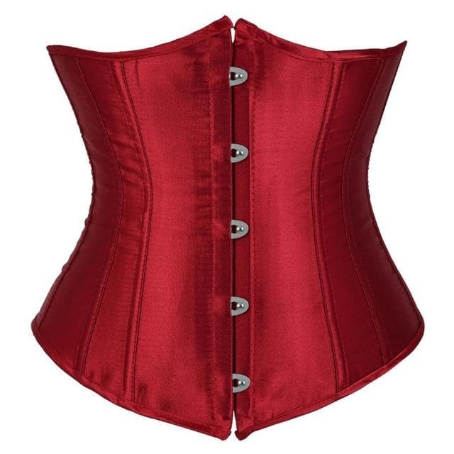 parine.pl Bielizna > Elegancka > Gorset koronkowy Ciemnoczerwony / XL Gorset Bez Biustonosza