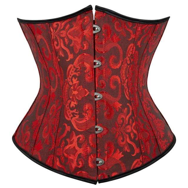 parine.pl Bielizna > Elegancka > Gorset koronkowy Czarnoczerwony / XL Gorset Bez Biustonosza