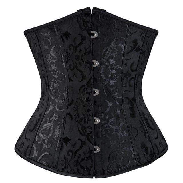 parine.pl Bielizna > Elegancka > Gorset koronkowy Czarny 2 / 6XL Gorset Bez Biustonosza