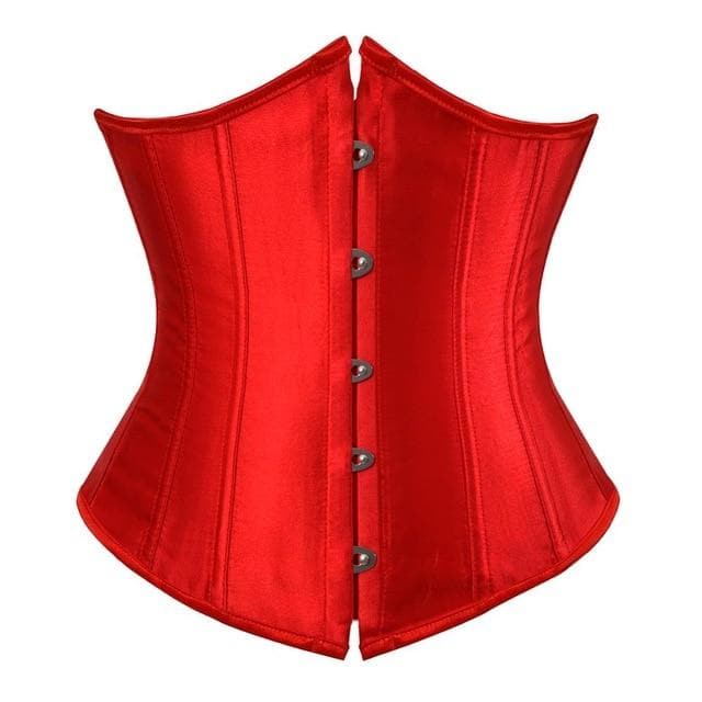 parine.pl Bielizna > Elegancka > Gorset koronkowy Czerwony / S Gorset Bez Biustonosza