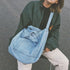 parine.pl Jasnoniebieski Jeansowy Worek W Stylu Vintage