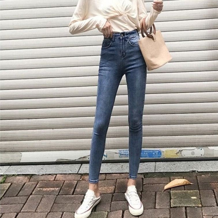 parine.pl Odzież damska > Dolne Części Garderoby > Jeansy Jeansy Skinny Z Wysokim Stanem