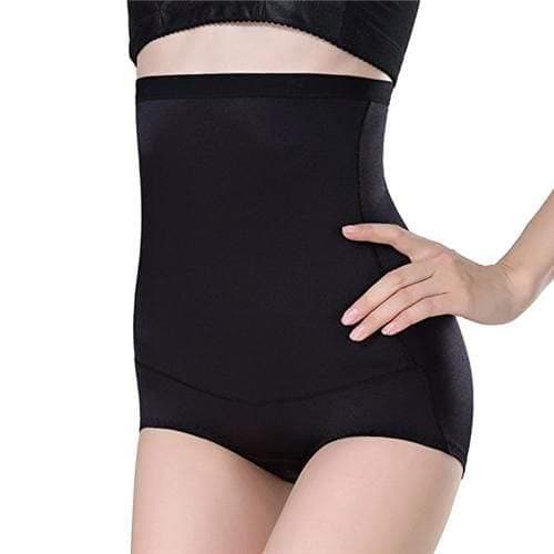 parine.pl 1578 Czarny / L Jednolite Wyszczuplające Body
