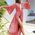 parine.pl Czerwony / M Kimono Plażowe W Kropki