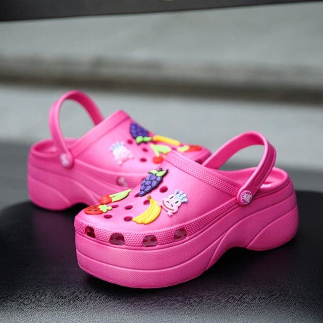 parine.pl Różowy / 41 Klapki Damskie Typu Crocs