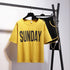 parine.pl 2580 Klasyczna Dwuczęściowa Piżama Z Napisem "Sunday"