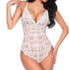 parine.pl 1772 Biały / S Klasyczne Koronkowe Body