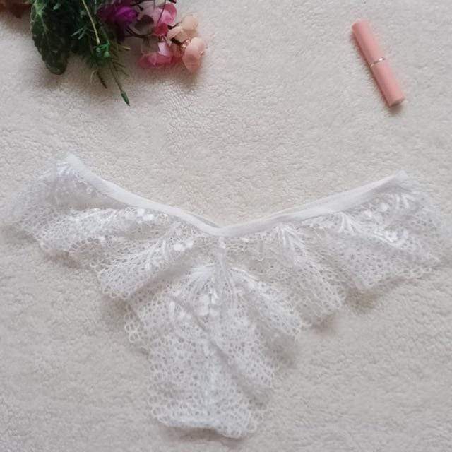 parine.pl 1772 Biały / XL Klasyczne Koronkowe Figi
