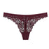 parine.pl 1772 Bordowy / XL Klasyczne Koronkowe Stringi
