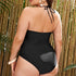 parine.pl Na plażę > Stroje jednoczęściowe Klasyczne Plus Size Bikini Z Paskami Na Dekolcie
