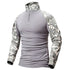 parine.pl Szary / XS Klasyczny Bawełniany Longsleeve Męski Z Golfem