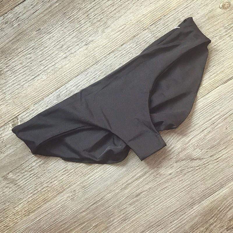 parine.pl 211 Czarny / L Klasyczny Jednolity Dół Bikini