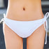 parine.pl 211 Biały / L Klasyczny Wiązany Dół Bikini