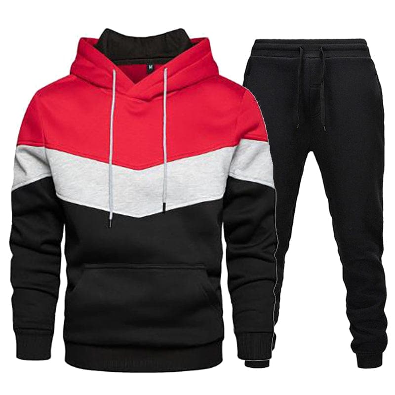 parine.pl Czerwony / 4XL Kolorowy Bawełniany Komplet Dresowy