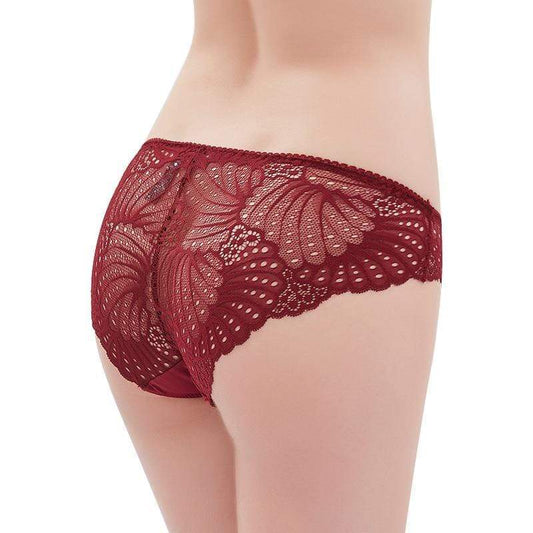 parine.pl 1772 Czerwony / M Koronkowe Figi Plus Size