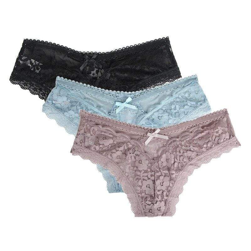 parine.pl 1772 Koronkowe Majtki Plus Size Z Paskami Z Tyłu