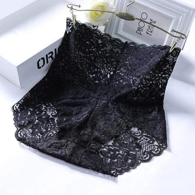 parine.pl 1578 Czarny / XXL Koronkowe Wyszczuplające Majtki